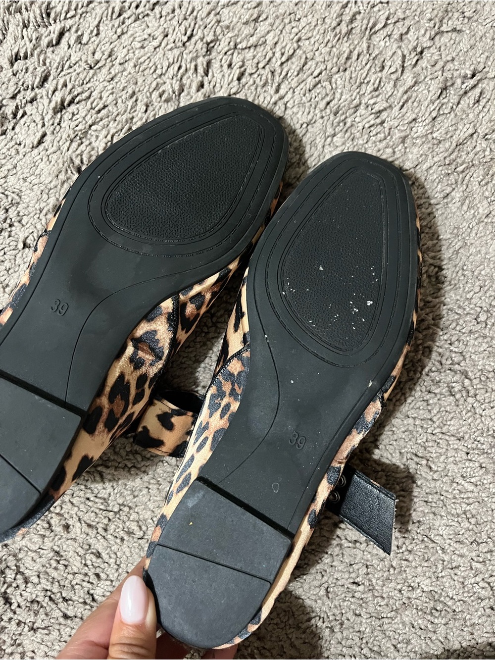 Leopard Print Mary Jane Flats with Buckle Strap - Brown - Picture 8 of 11